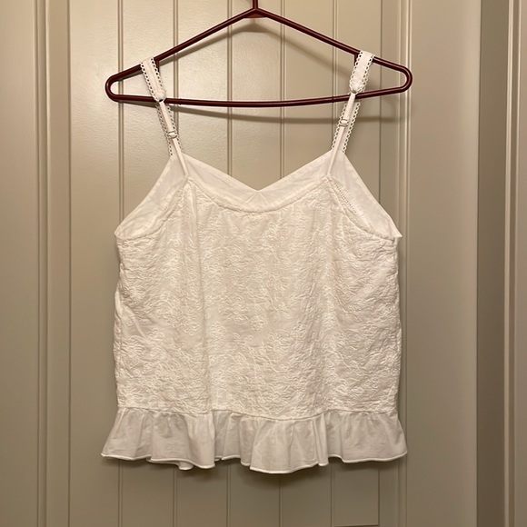 White Embroidered Tank Top - Picture 2 of 6